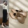 Fashion Pointed Toe Women Loafers Black Brown White Casual Mules Shoes Belt Buckle Shallow Slip On Low Flat Heeled Party Pumps