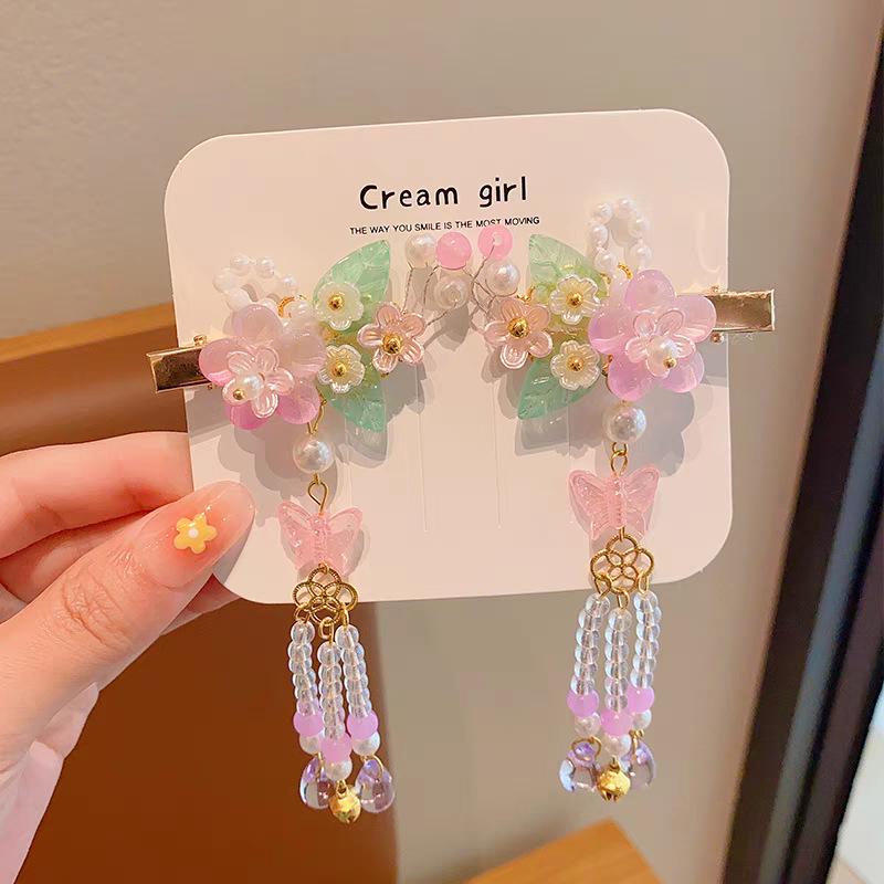 Ancient Style Tassel Hanfu Hair Accessories for Women & Girls - Chinese Princess Hair Clips