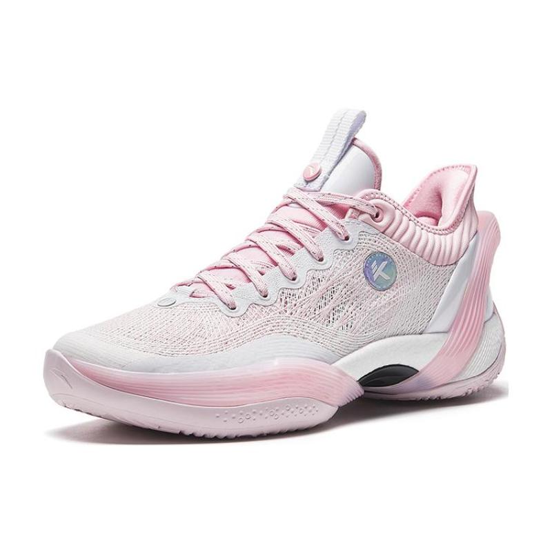ANTA Three point Rain1.0 Basketball Shoes Men's Low top White/Pink Sneakers 912321102S-3
