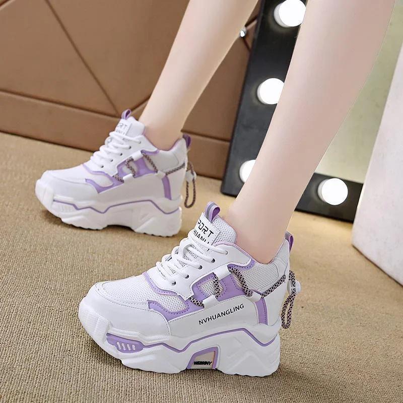 Maogu New Fashion Sneakers Women Sports Shoes Platform Mesh Breathable Vulcanized Shoe Wedge Casual Woman Summer Zapatos Mujer