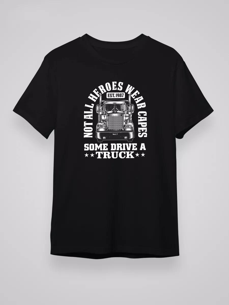 Trucker print T-shirt 2XL