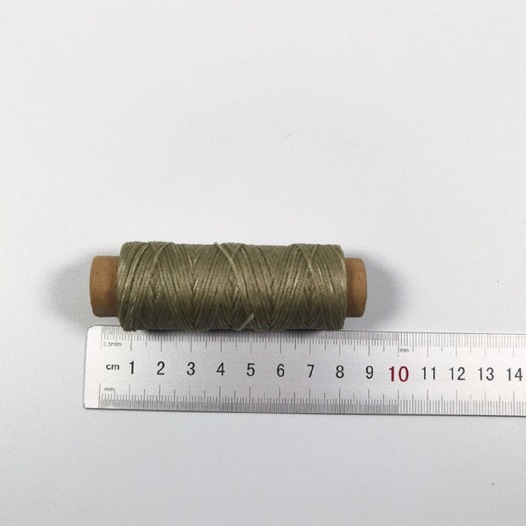 50m 150D Flat Waxed Thread 0.8mm Thickness Waxed Cord Hand Stitching Thread Sewing Line for Leathercraft DIY Accessories