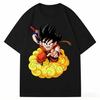Dragon Ball Kid Goku TShirt Unisex Harajuku Anime Graphic Print Pure Cotton Crew Neck Fashion Streetwear Tops For Men Women