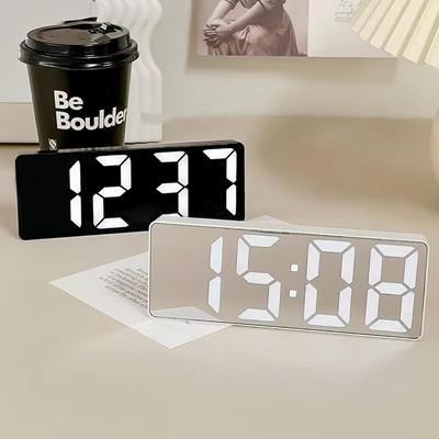 Clock 1PCS LED Digital Electronic Mirror Student Desktop Smart Alarm Clock Multifunctional Decorate Living Room Bedroom