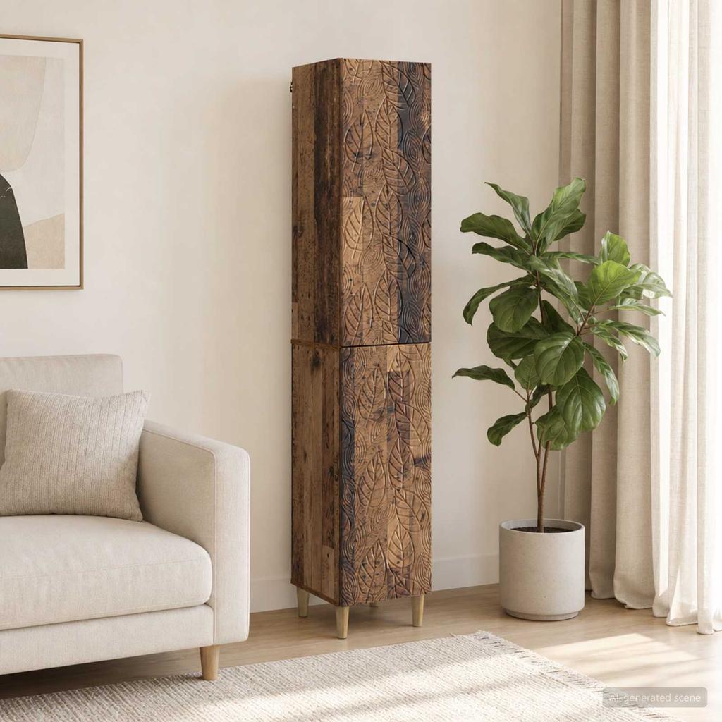 Cabinet Set 2 pcs Engineered Wood