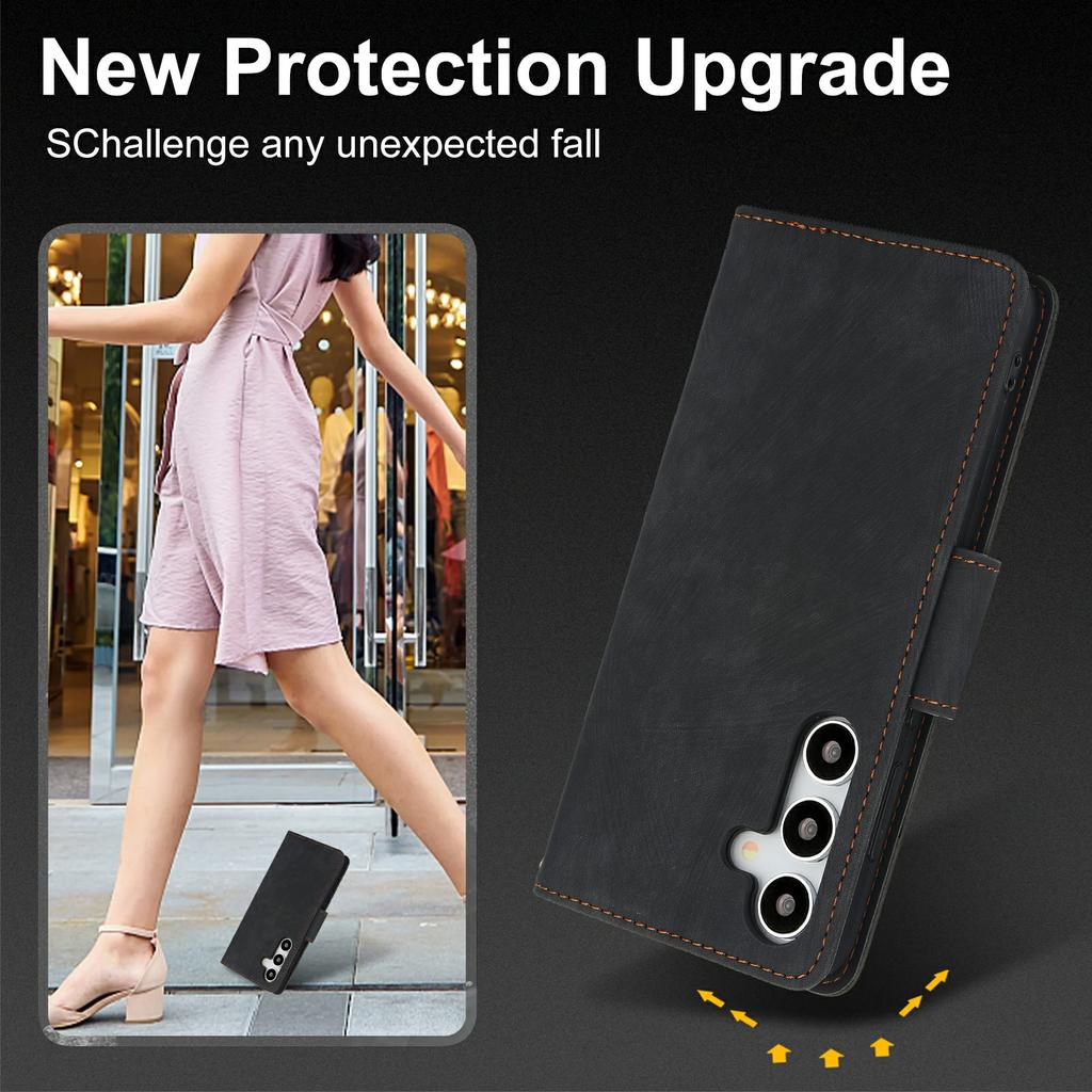 SY-001 For Samsung Galaxy S26 Case Flower Butterfly Leather Wallet Phone Cover with Hand Strap