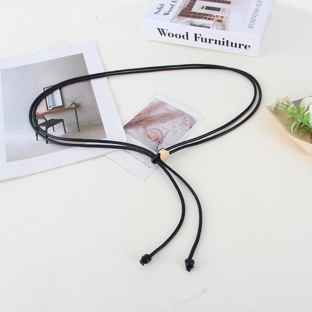 Modieuze Zomer Zacht Leer Koord Jurk/Overhemd Riem Decoratief Trendy Minimalistisch Veelzijdig Verstelbaar Lang Koord Riem 115cm-120cm