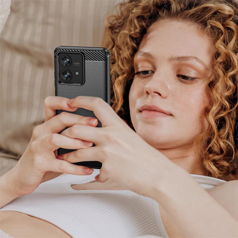 For Motorola Moto Edge 40 Neo Case Motorola Moto Edge 40 40 Neo Cover Shockproof Silicone TPU Brushed Protective Phone Cover