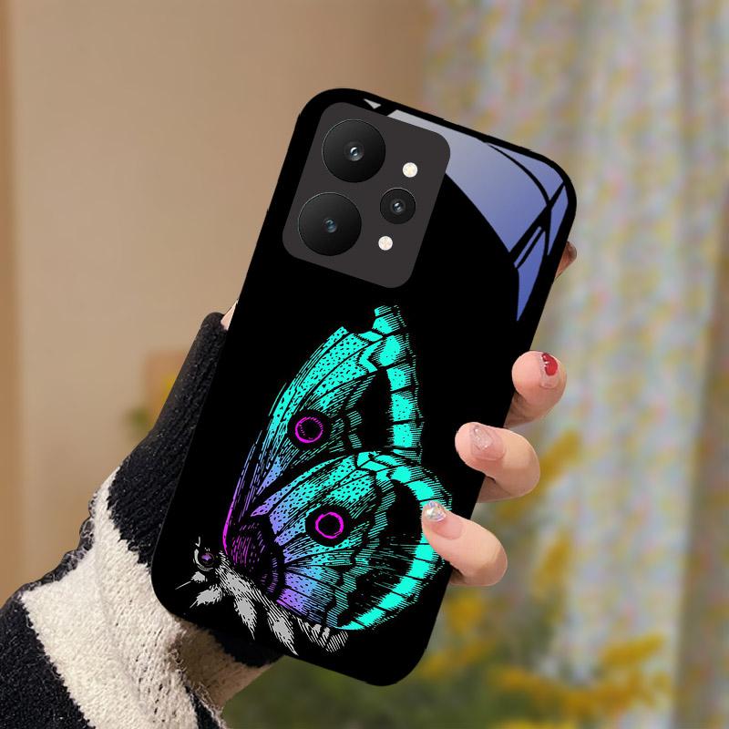Luxus Gehärtetes Glas Hülle Für Realme 15 5G RMX5106 RMX5105 Handyhülle Vollständig Schützend Stoßfest Hülle Fundas Cartoon Capa