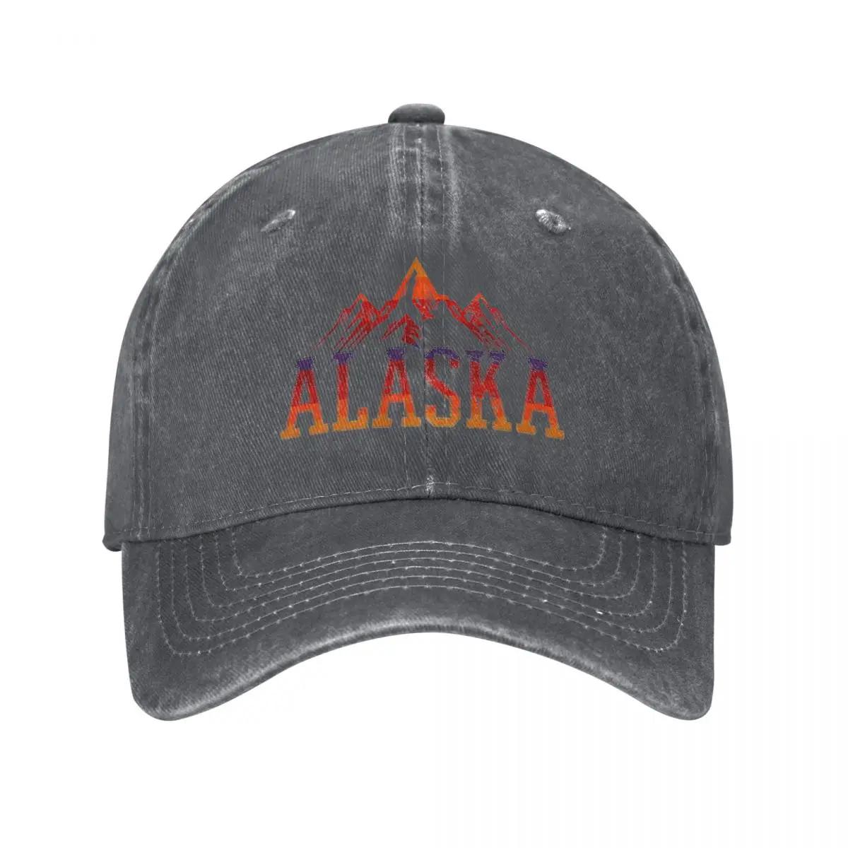 

Бейсболки Alaska Colorado Mountains Vintage Distressed Washed USA Snapback для мужчин и женщин Outdoor All Seasons Adjustable Hats Adjustable