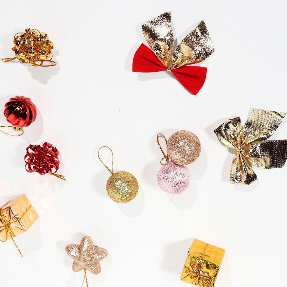 Colorful Christmas Ball Ornament Set Glitter Christmas Hanging Ornaments  New Year Party