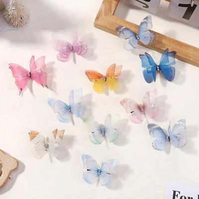 LOVEKIKI Pinzas Dulces de Mariposa para el Cabello para Mujer Accesorios para el Cabello de Corea 5 Piezas/set Para Vestir el Cabello Pinza de Aleación Horquilla para Niñas Tocado