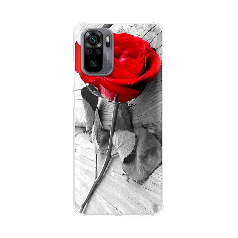 Silikon Blumen Handyhülle Für Xiaomi Redmi Note 10 Hülle 6.43'' Schöne TPU Rückseite Für Xiomi Redmi Note10 Pro Bumper Hüllen