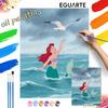 Digital Oil Painting Art Painting Mermaid Ocean Seagull Handmade Diy Home Decorations