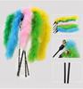 New Kitten Pet Cat Teaser Turkey Feather Interactive Fun Toy Wire Chaser Wand + Bell Pet Products Cat Toys Interactive