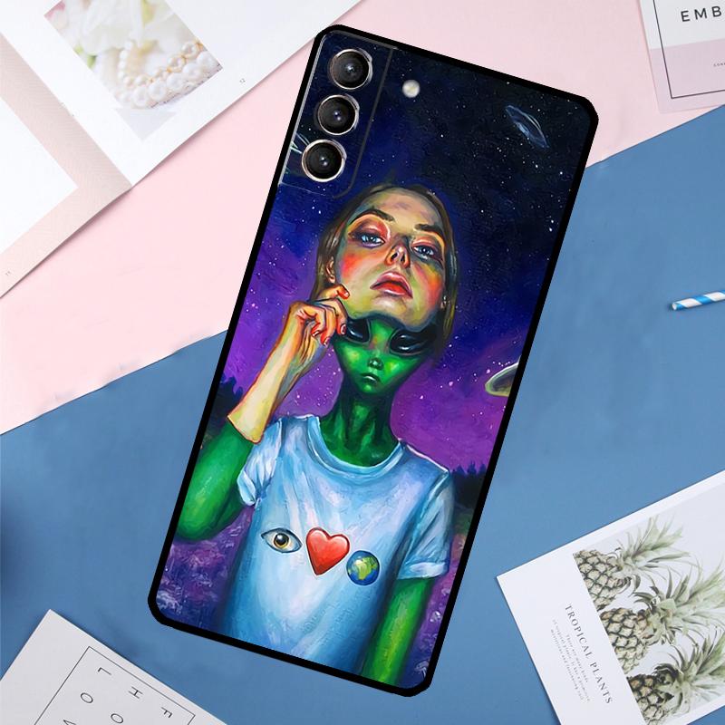 Mushroom Moon Shroom Farmer Case For Samsung Galaxy S25 Ultra S21 S22 S23 S24 Ultra S9 S10 Plus S20 FE S25 FE Back Cover