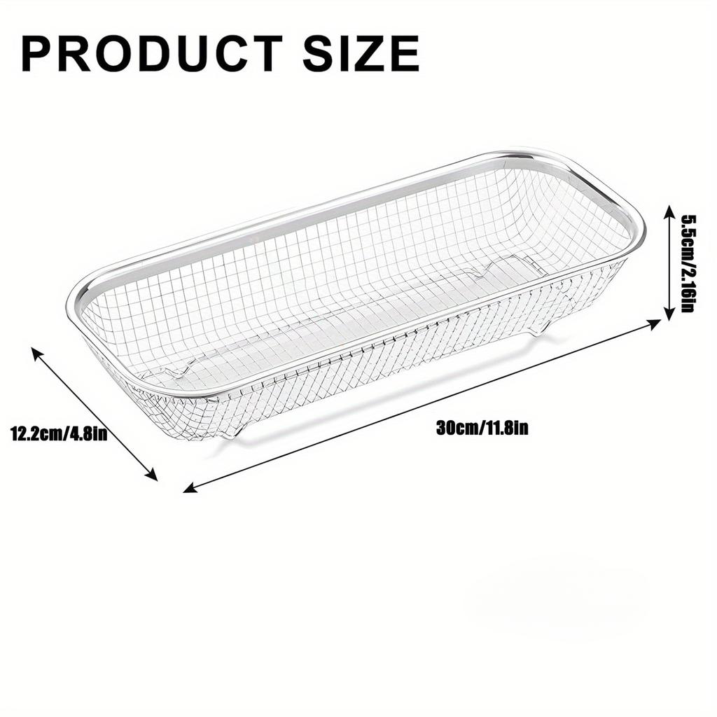 2pcs Kitchen Storage Rack - Compact Dishware and Utensil Stand with Drainage Basket