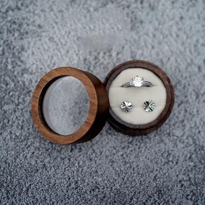 Rustic Visible Window Engagement Ceremony Wedding Jewelry Box Case Gift Ring Box Storage Box Ring Bearer Box Presentation Box