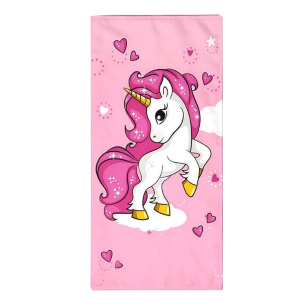 Pink Unicorn Print Towel Lightweight Absorbent for Pool Beach Diving Surfing Camping Summer Essential Gift for Girlfriend Wife