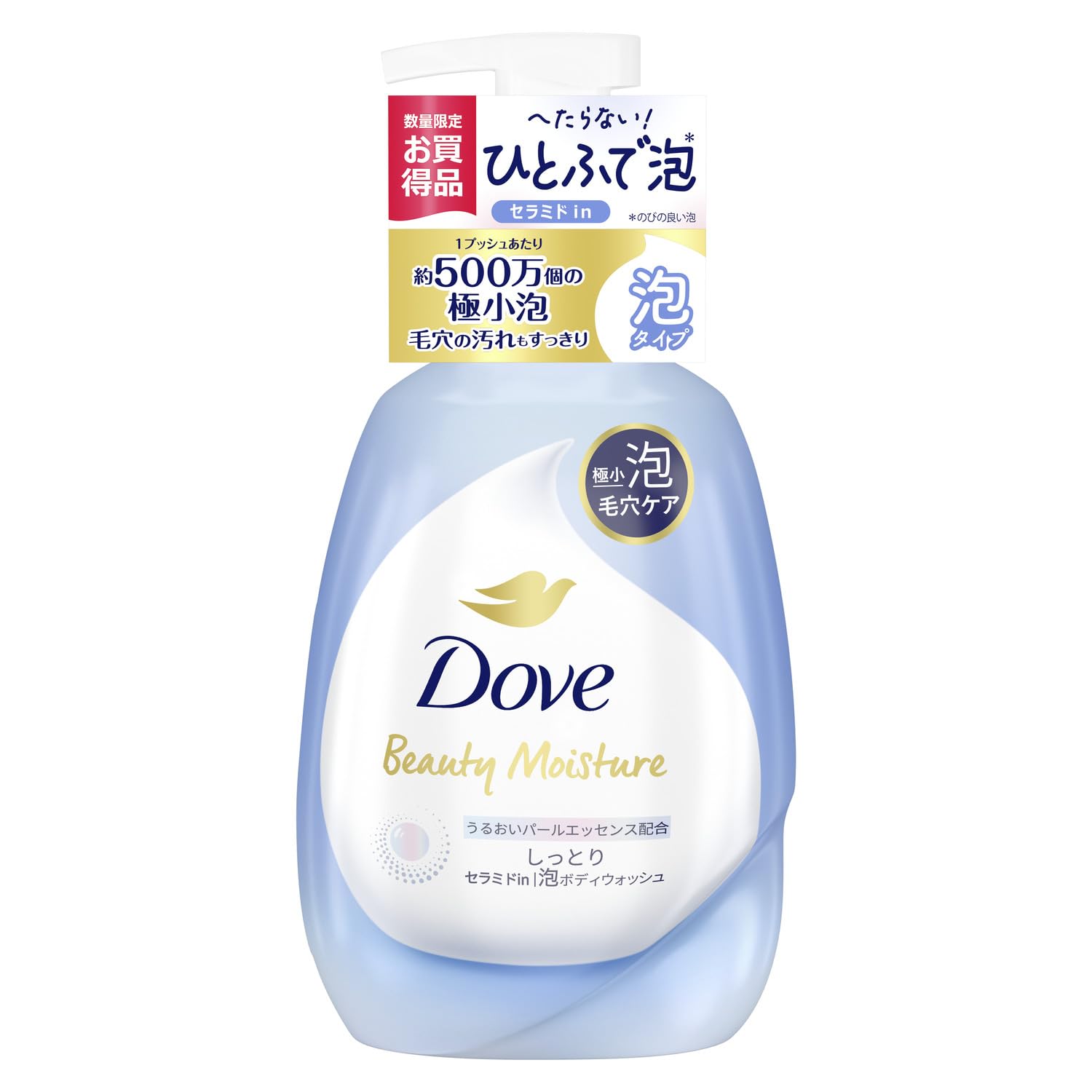 

[Limited Quantity] Dove Beauty Moisture Body Soap, Moisturizing Foaming Body Wash, Floral Soap Scent, Value Pump, 540g