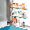 Medicine Cabinet Organizer with 6 Compartments Clear Storage Makeup Essentials Bathroom Vanity Countertop Durable Plastic