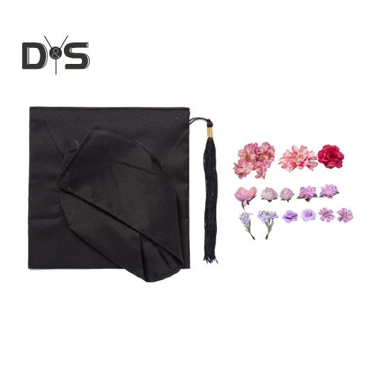 

Набор аксессуаров для украшения выпускного колпачка своими руками 2025 Украшение на выпускной колпачок с искусственным цветком розы для выпускных церемоний и вечеринок фиолетовый