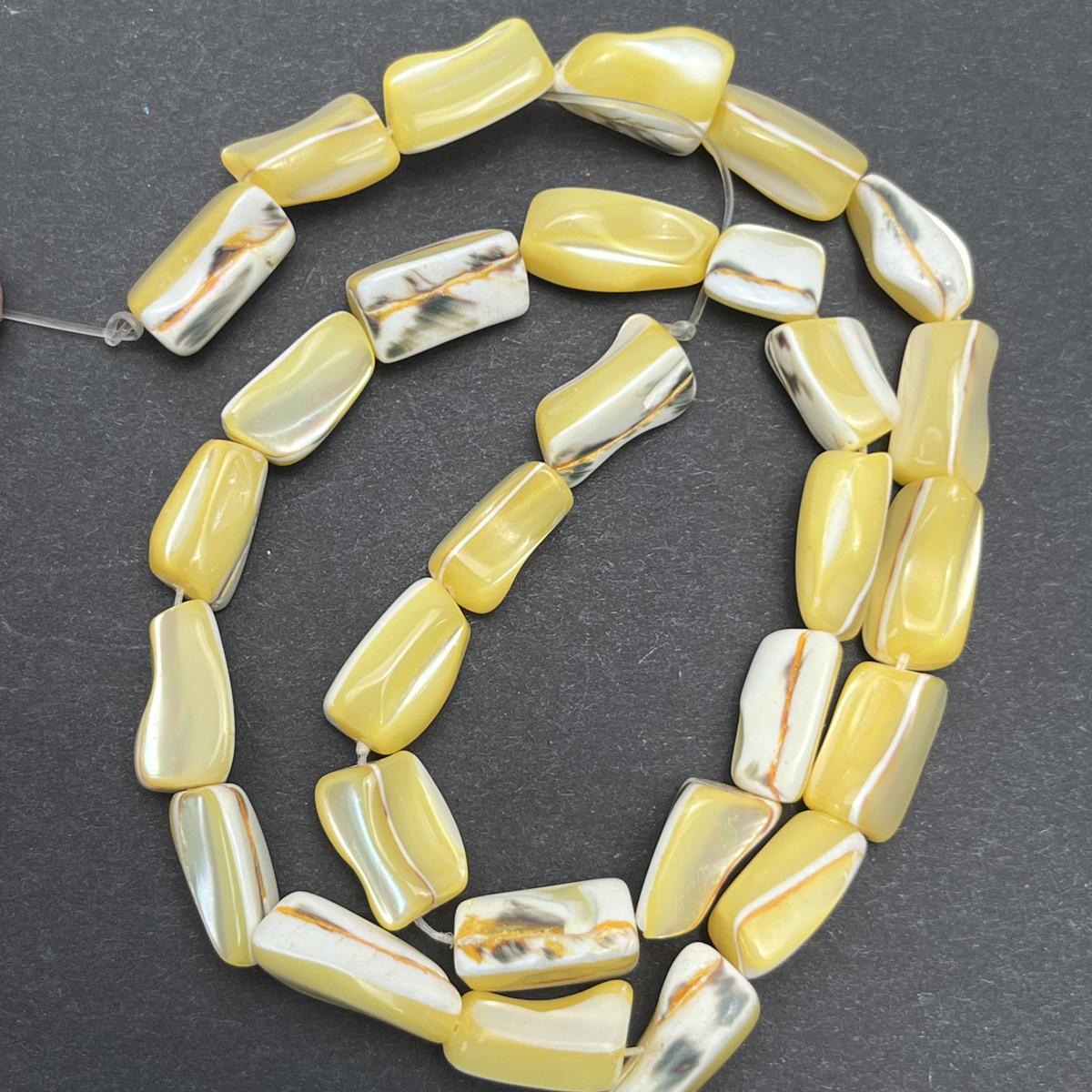 

1 нить бусин из натуральной ракушки перламутра, морской стиль, бусины неправильной формы ручной работы для изготовления украшений, DIY ожерелье, браслет, аксессуары для ножного браслета 38 см 1String-38cm жёлтый
