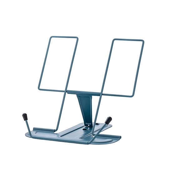 Foldable Iron Book Stand Non-Slip Base Portable Adjustable Holder with Desktop Stand F