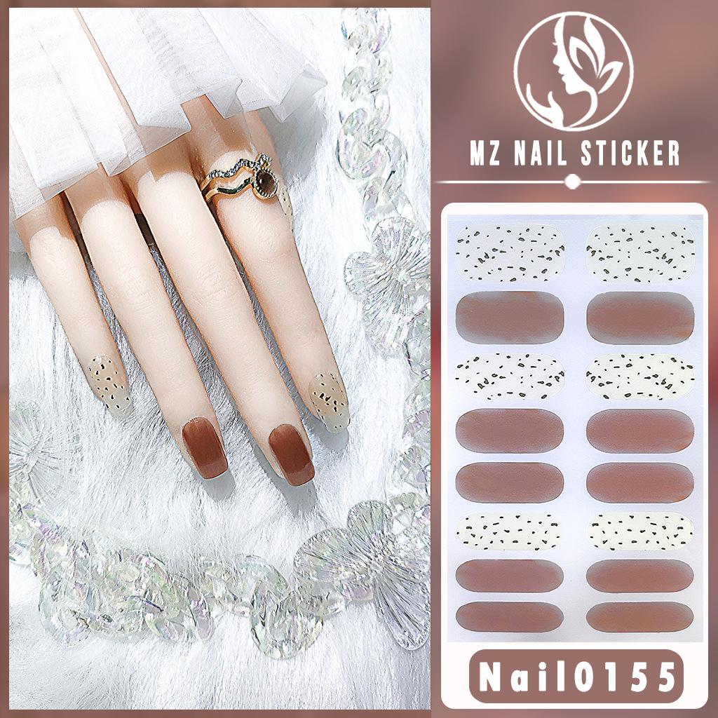 Nail16 Refers To Stereoscopic White Ultra Thin Non-trace Gel Nail Oil Film Popular Color Temperament Sweet Cool Wind Nail Art Sticker