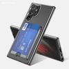 Card Slot Holder Wallet Transparent Case For Samsung Galaxy S24 S23 S22 S21 S20 Note 20 Ultra 10Plus Shockproof Clear Hard Cover
