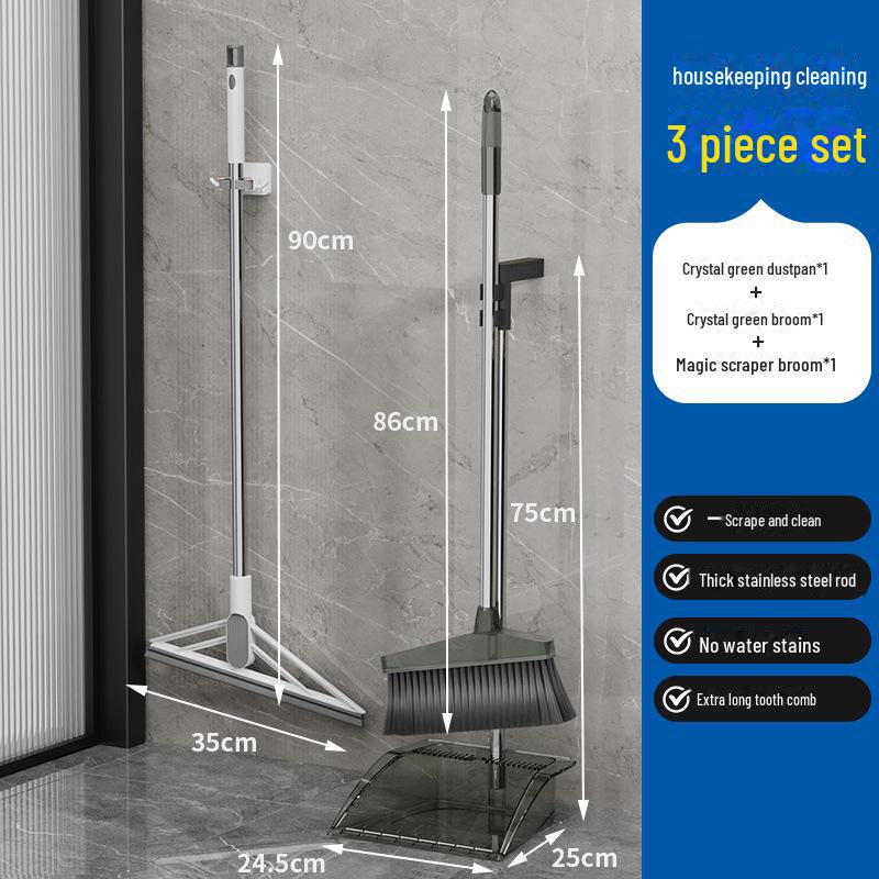 Combinație magică de mătură răzuitoare și făraș pentru curățenia casei