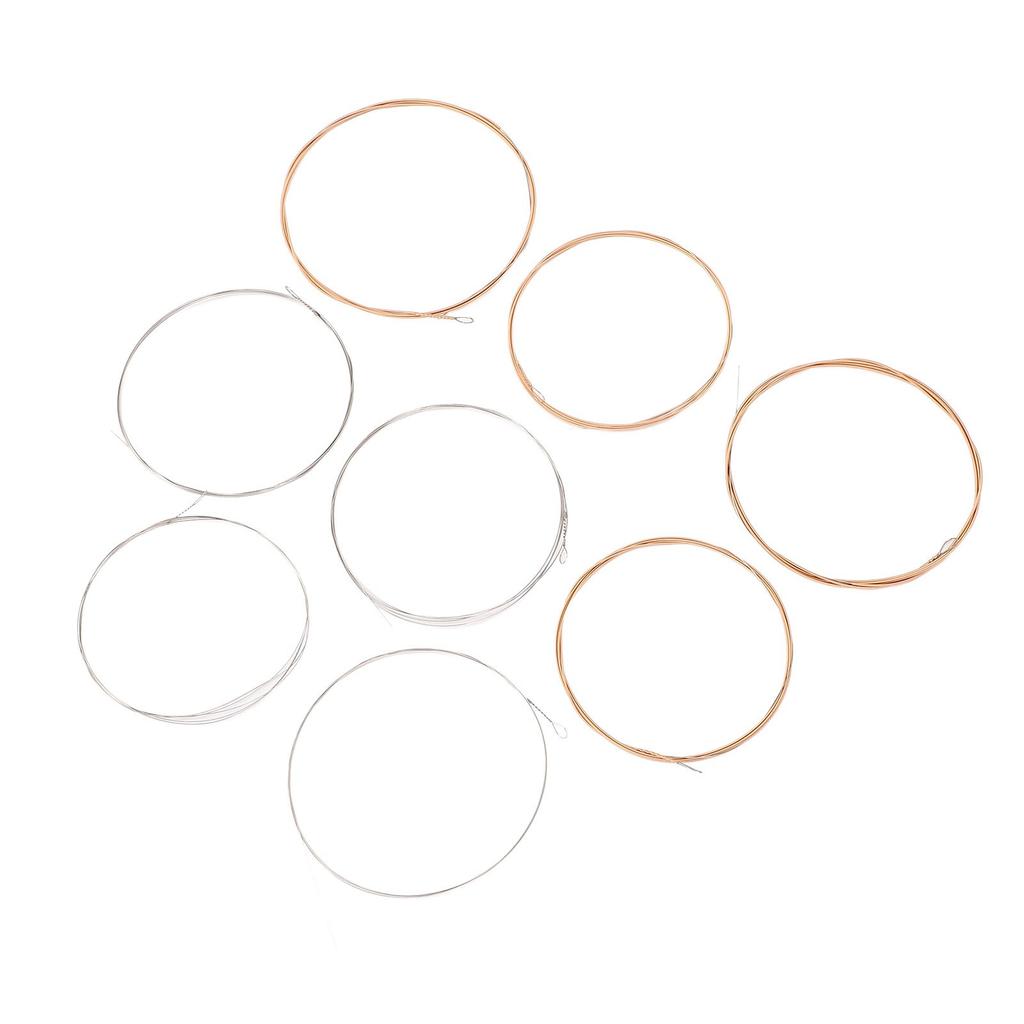8 Pcs Mandolin String Phosphor Bronze Stable Timbre 8 String Mandolin Strings for Replacement