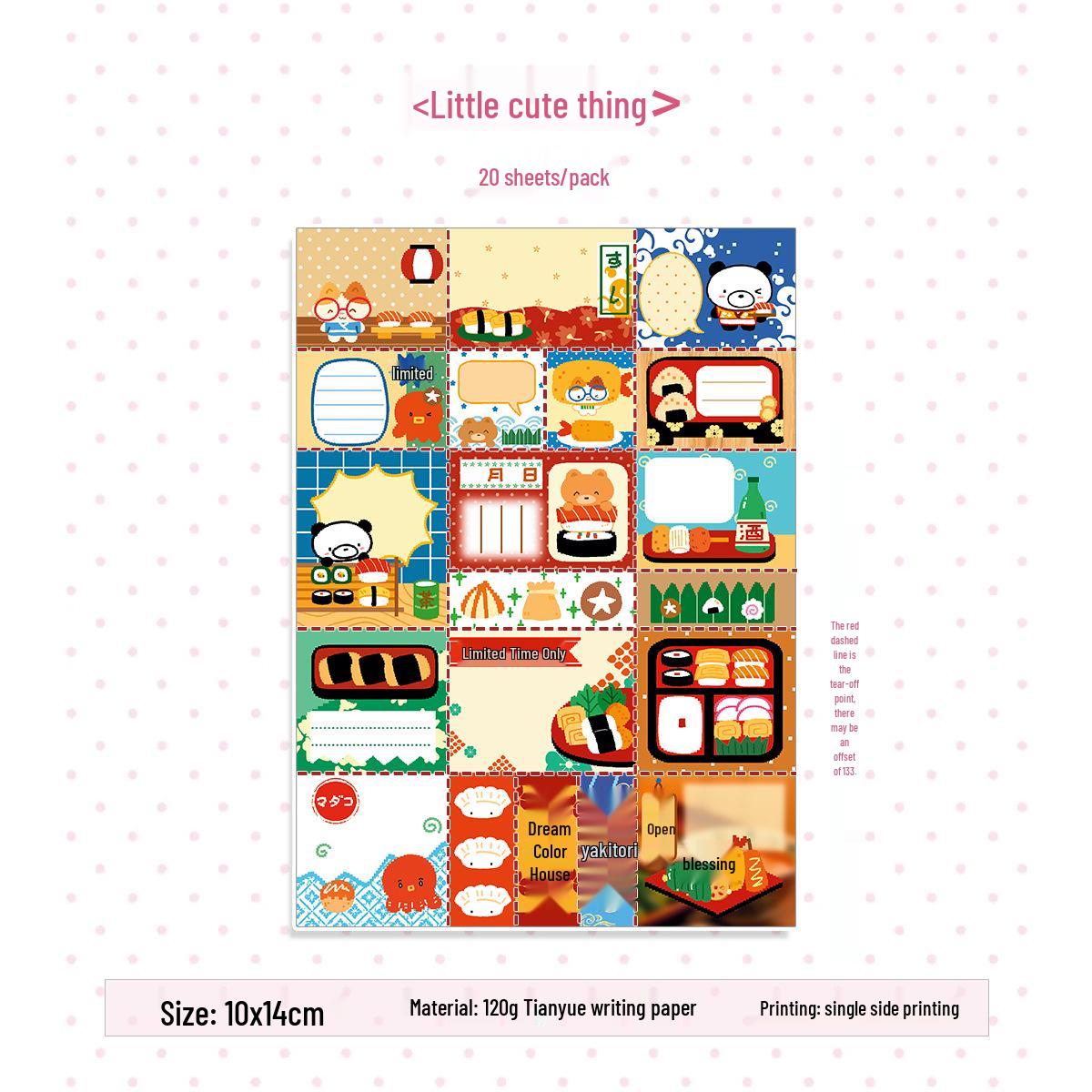 

Patchwork Sticky Notes: Dreamy Town Memo Pad for Journal Decor