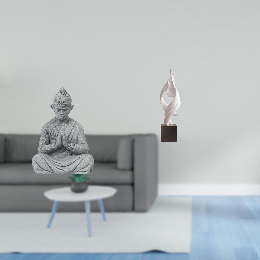 Buddha Resin Art Figurine Abstract Decorative Sculpture Collectible Miniature Statue for Hotel