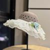 2026Summer straw hat with mesh weave diy The flowers are stylish and three-dimensional, giving a sophisticated look and making the face appear