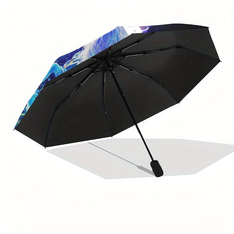 Enchanted Unicorn Fantasy Art Print - Magical Forest SceneUmbrella, Portable 3-Fold Umbrella for Men & Women,Christmas Gift ES306