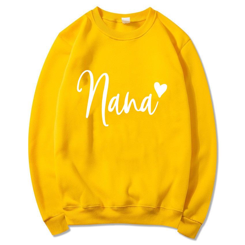 Women's Round Neck Heart Print Casual Hoodie