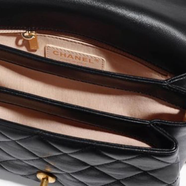 Chanel Calfskin Crossbody Bag, Shoulder Bag Mini Women's Black AS3984-B10671-94305
