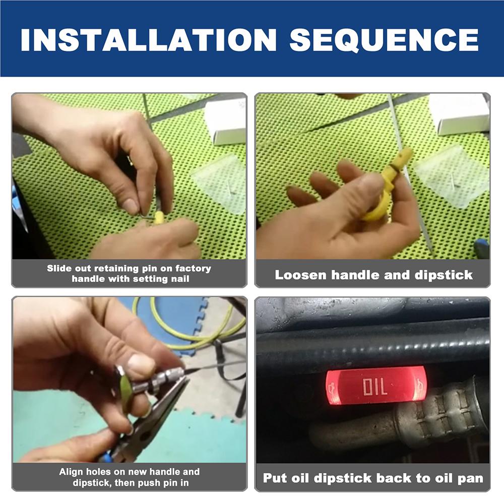 Universal Car Oil Dipstick Pull Handle Engine Oil Pullhandle Aluminum Billet Auto Replacement Modification Decoration