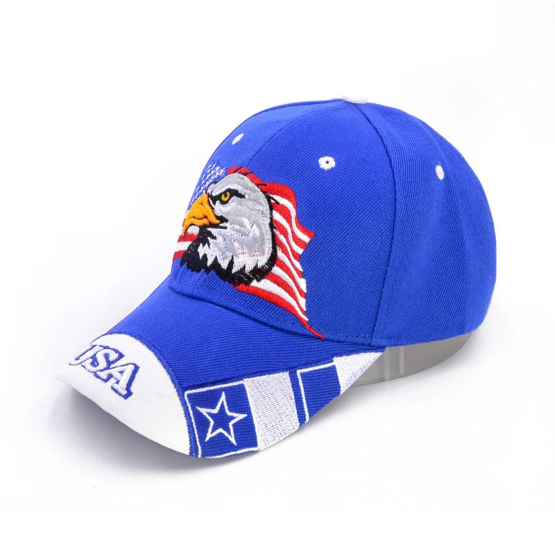 Korean Fashion Sunshade Cotton USA Eagle Embroidery Baseball Cap