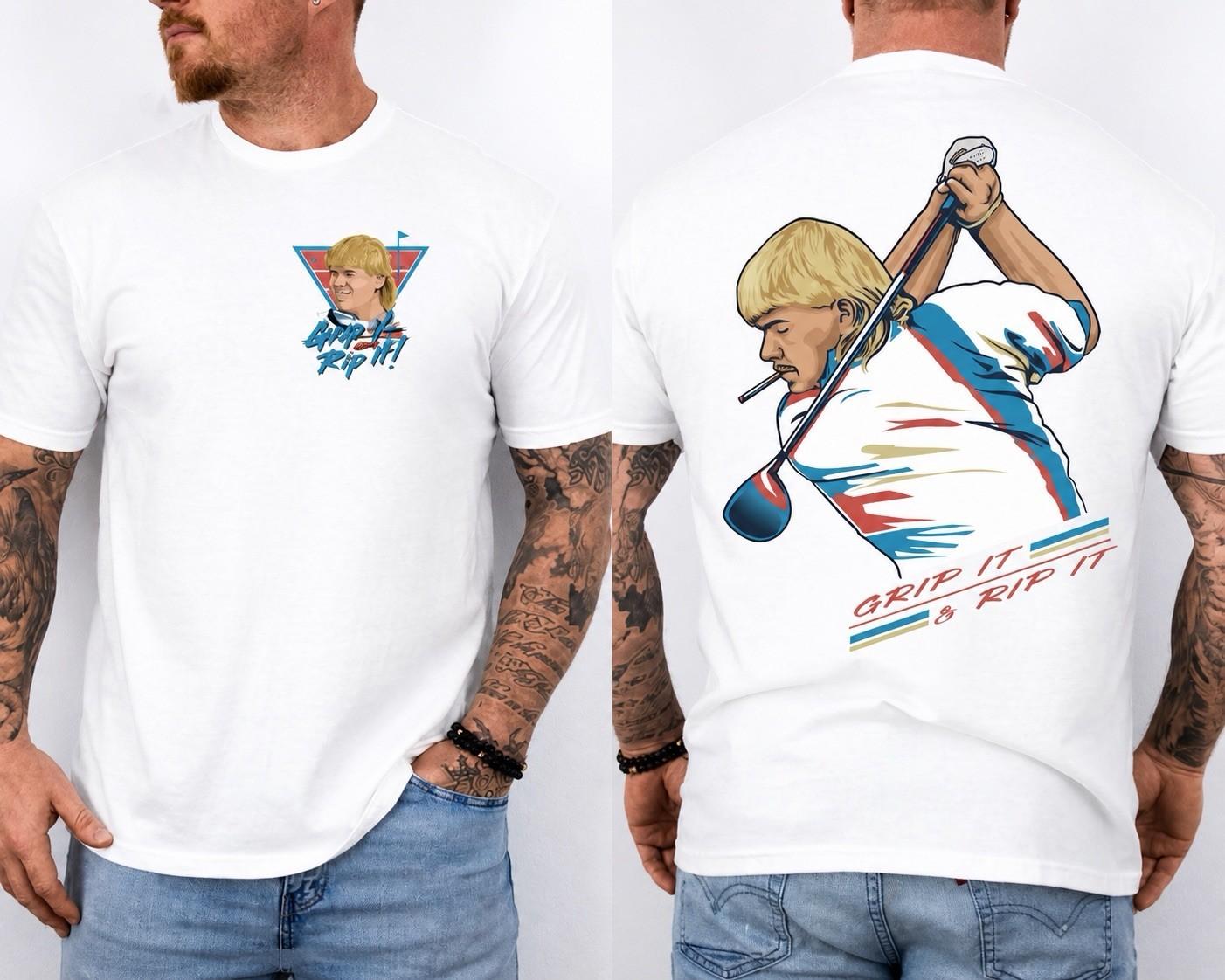 John Daly Golf Of America 4th Of July 250 Y T-shirt, Grip It And Rip It Golf Tee XXXL