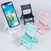 2pcs Random Color Foldable Stool Phone Holder, Mini Phone Holder, Creative Design, Sturdy and Durable, Easy To Carry