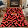 Sunrisers Hyderabad Logo Design Patterned Carpet, Non Slip Mat Suitable for Living Room and Bedroom Sofas