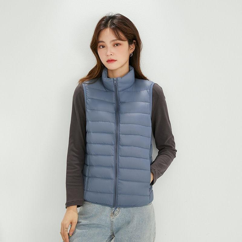 Autumn and Winter New Light Down Jacket Women's Casual Down Vest Fashion Vest Stand-up Collar Vest Thin Vest Jacket