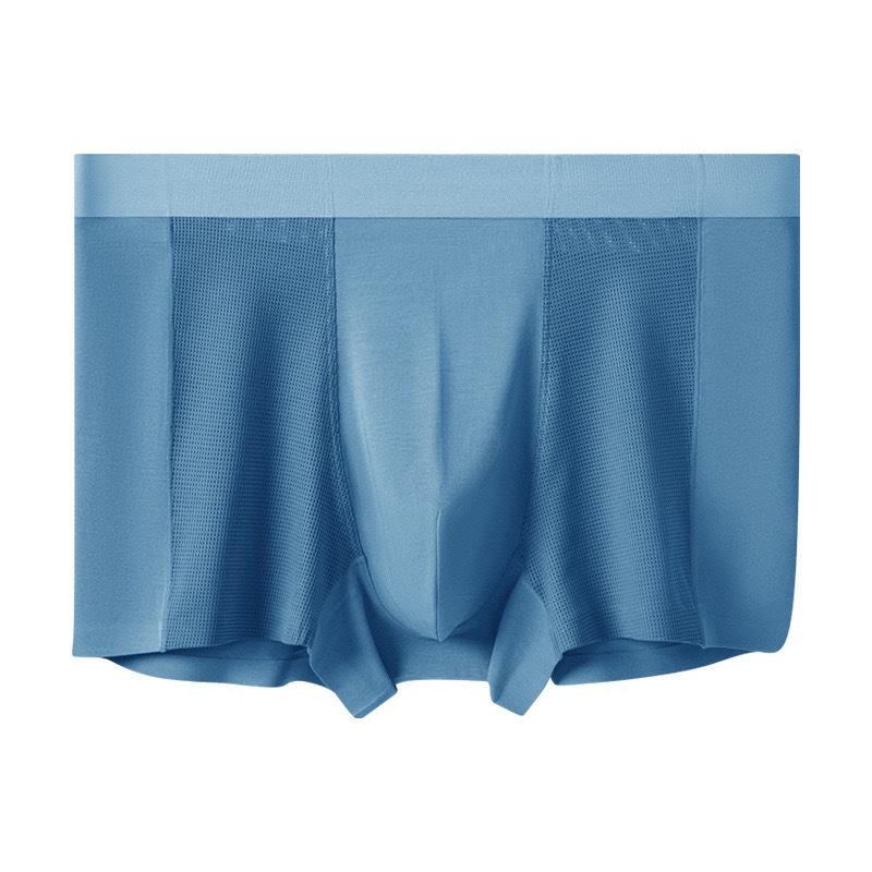 2026 Men s Antibacterial Ice Silk Seamless Boxer Briefs - Summer Thin Style 2X-Large