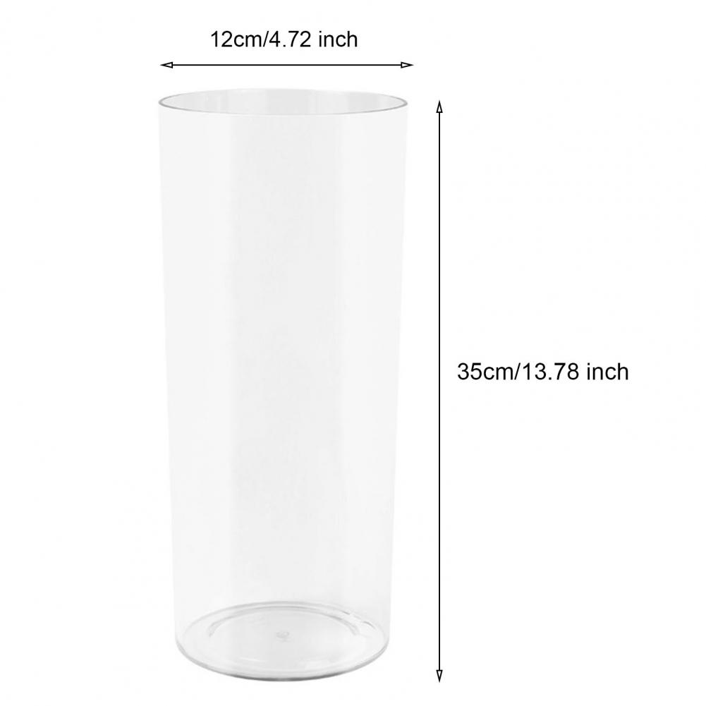 Flower Vase Elegant Cylinder Flower Vase for Wedding Party Centerpiece Dining Table Decor Transparent Hydroponic for Plants