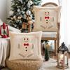 Snowman Christmas Tree Pillow Covers Gingerbread Sofa Cushion Cover  Party Decoration