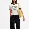 COACH Bleecker 28 Texture Design Cow Leather Bucket Bag Shoulder Bag Large Women's Yellow