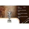 Lord Tirupati Balaji Silver  Matte Idol with Garuda for Car Dashboard | Vishnu Ji Idol for Office Desk | Venkateswara Swamy Murti for Home