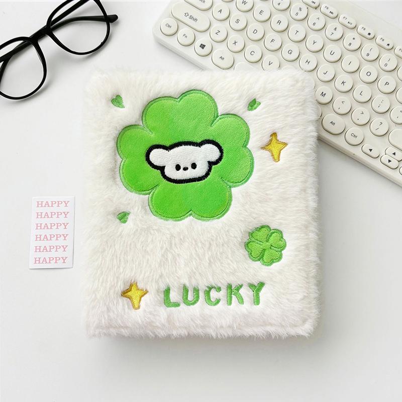 A6 Binder Lucky Plush Album Kpop Idol Photocard Holder Kawaii Plush Bindering Photocards Collect Books School Stationery